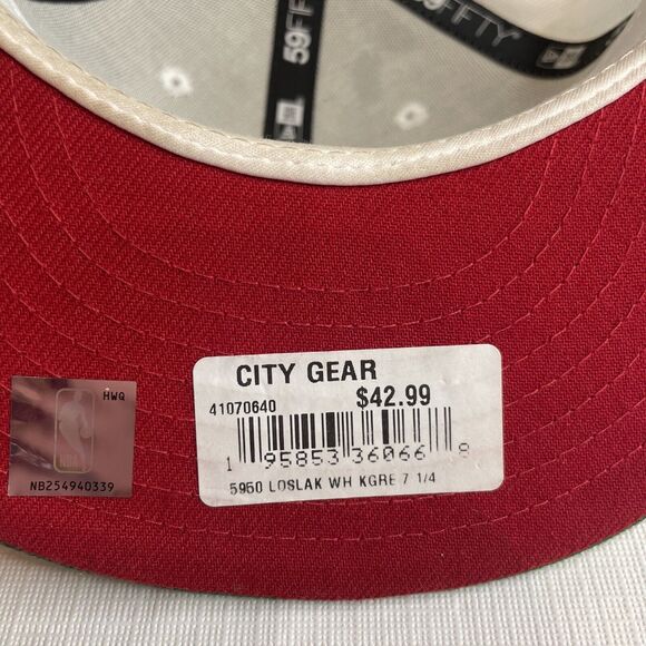 Los Angeles Lakers 7 1/4 White Green Taco Hat NWT - Picture 6 of 7